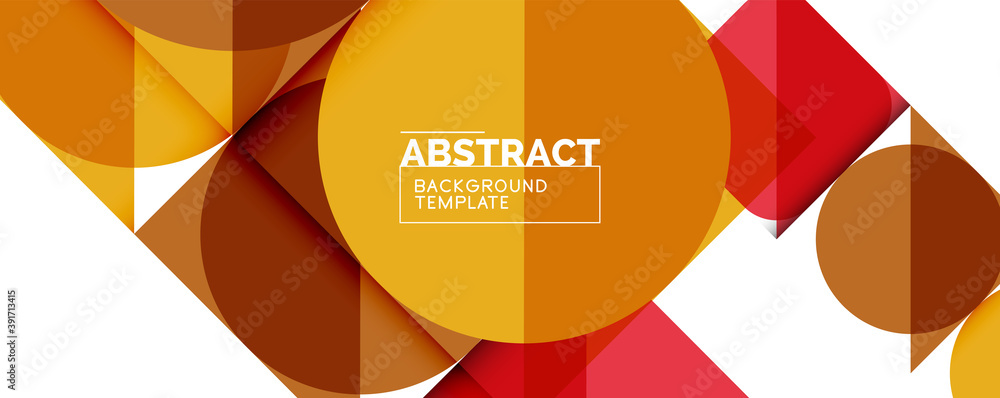 Clean minimal geometric abstract background with triangles and circles. Vector illustration for covers, banners, flyers and posters and other designs