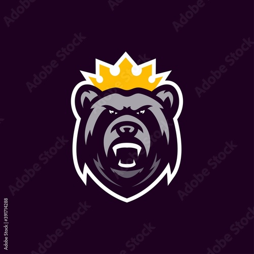 King bear esport logo design inspiration awesome