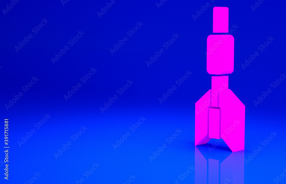 Pink Dart arrow icon isolated on blue background. Minimalism concept. 3d illustration 3D render. Pink Dart arrow icon isolated on blue background. Minimalism concept. 3d illustration 3D render.