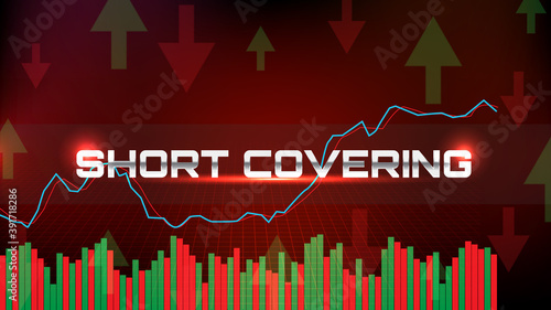 abstract background of Stock market crash graph short covering with stochastic oscillator