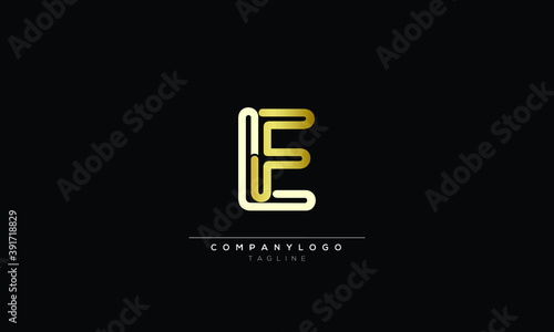 LEF Abstract initial monogram letter alphabet logo design