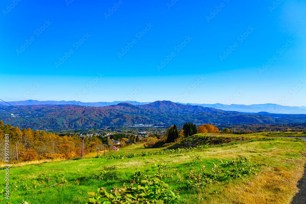 Fototapeta premium 【妙高高原】紅葉時期の高原風景