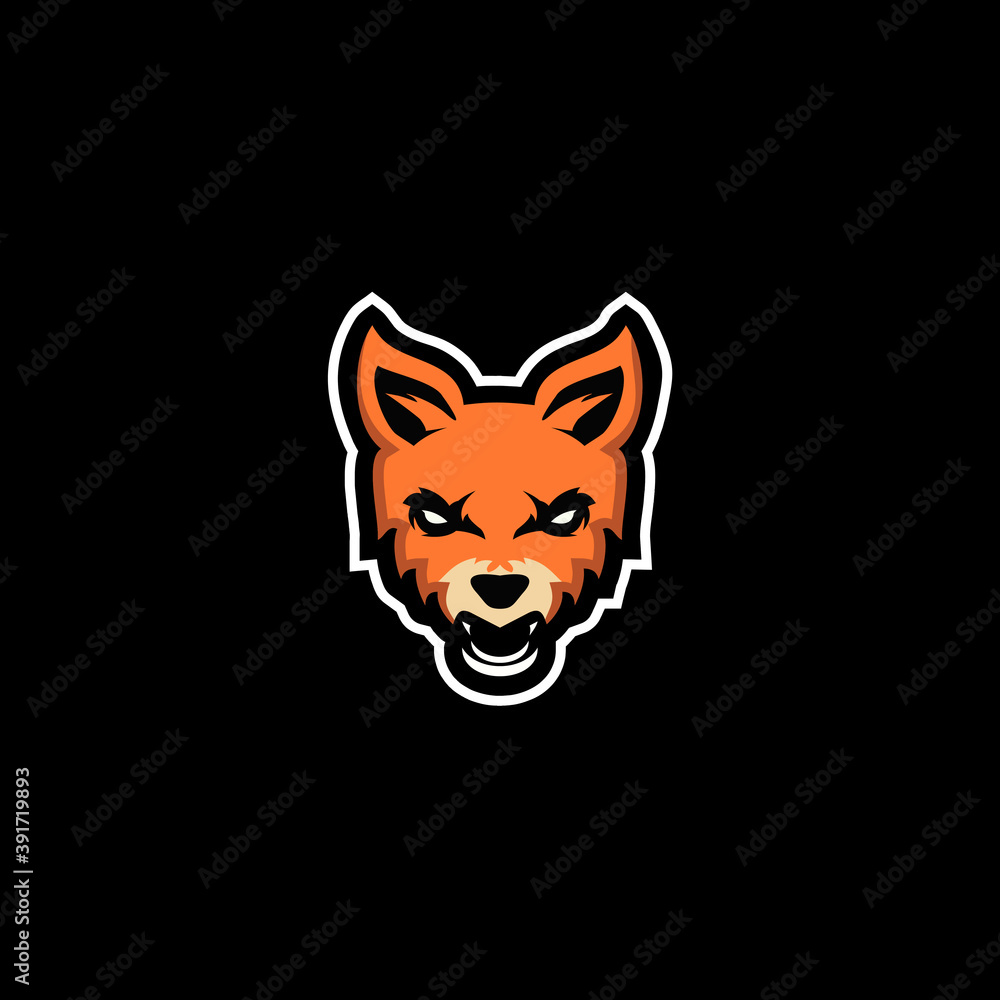 Obraz premium Fox logo mascot vector illustration. modern icons for logos and emblem