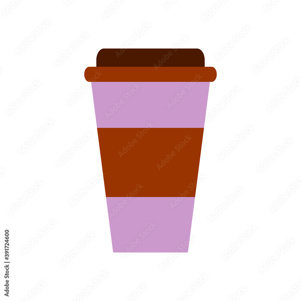Coffee cup icon on white background. Vector illustration. Coffee cup icon on white background. Vector illustration.