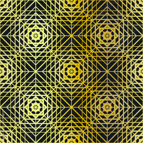 Seamless vector golden repeat geometric pattern. Golden geometrical 10 eps background for fabric  cover  textile  design  banner.