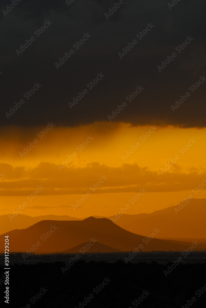 A monsoon rolls over the Sonoran Desert in the late evening. A monsoon rolls over the Sonoran Desert in the late evening.