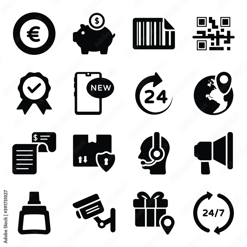 Pack of Shopping and Ecommerce Icons in Flat Style
Pack of Shopping and Ecommerce Icons in Flat Style