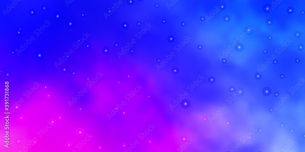 Fototapeta premium Light Blue, Red vector texture with beautiful stars.