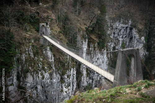 Holtzarte suspension bridge, Aquitaine, France	 photo