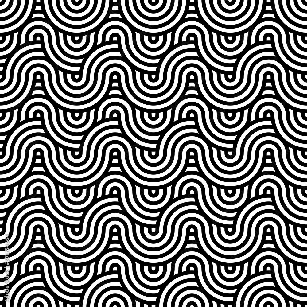 Black and white seamless pattern background