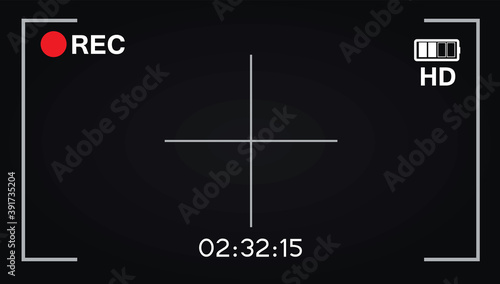 Video recording frame. vector illustration