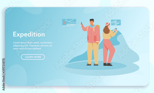 Vector banner of Expedition concept