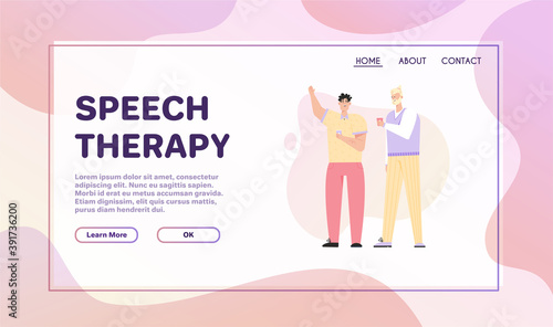 Vector banner of Speech Therapy concept