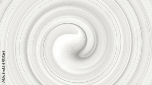 Milk is a whirlpool. Abstract milk, cream, white paint. Background is a texture for your video.