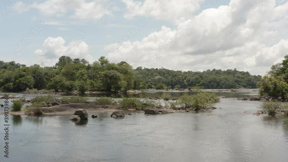 Over the river on the Amazonian forest Over the river on the Amazonian forest