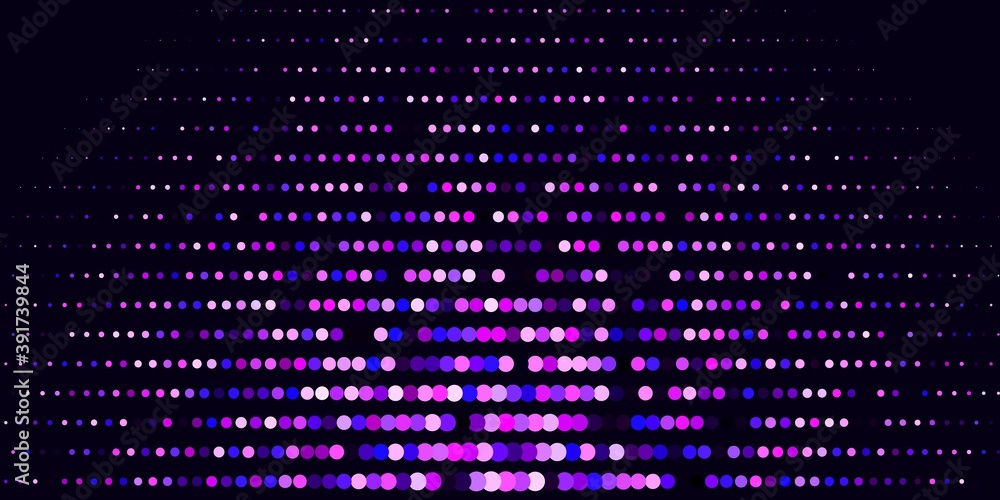 Dark Pink, Blue vector background with bubbles.