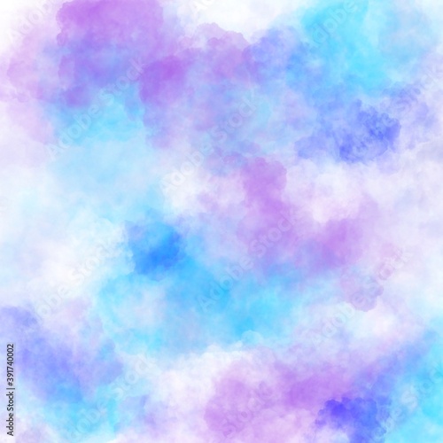Watercolor background, abstract background, blue purple white pattern