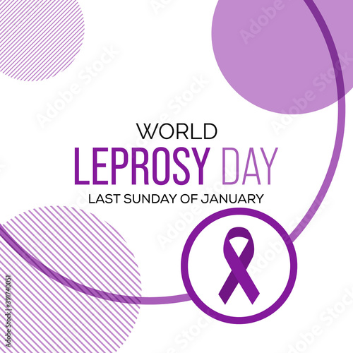 Fotografie, Obraz Vector illustration on the theme of World Leprosy Eradication or Hansen's disease day observed each year on last Sunday of January across the globe