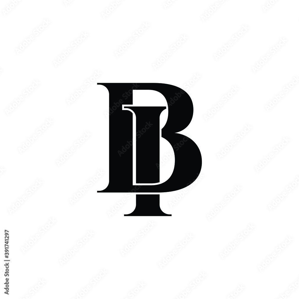 Letter BI simple logo design vector Letter BI simple logo design vector