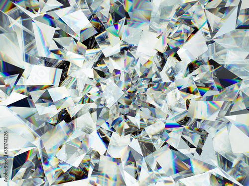 kaleidoscope Gemstone or shining diamond pattern background