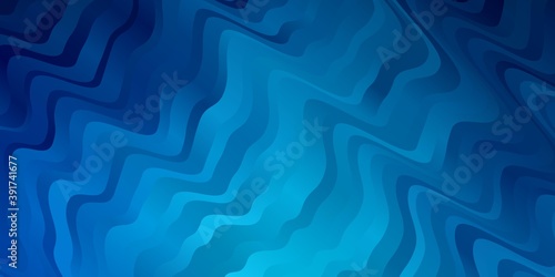 Light BLUE vector background with curves.