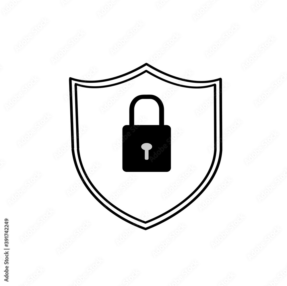 A security symbol for your website design, logo, and user interface. Modern flat design style. A security symbol for your website design, logo, and user interface. Modern flat design style.
