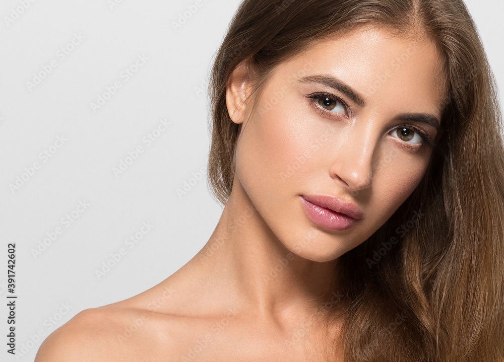 Beauty woman face healthy skin beautiful eyes close up Beauty woman face healthy skin beautiful eyes close up