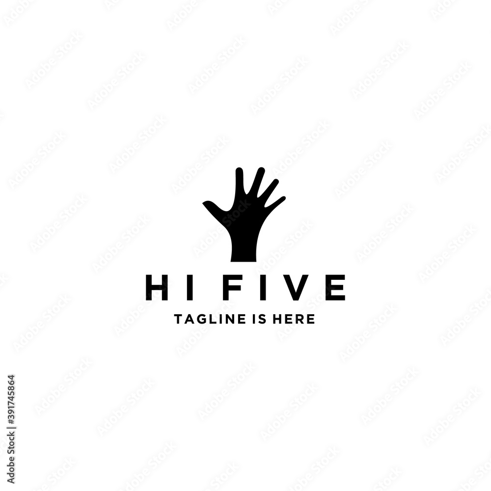 Fototapeta premium Hi Five Hands Great Work Achievement. Team Success Vector Slapping Working Gesture Concept