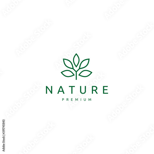 Nature Leaf Icon Vector Illustration