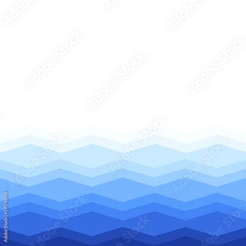 Water waves isolated on white background. For poster, placard, backdrop and surface. Useful for banner and wallpaper. Water wave vector background