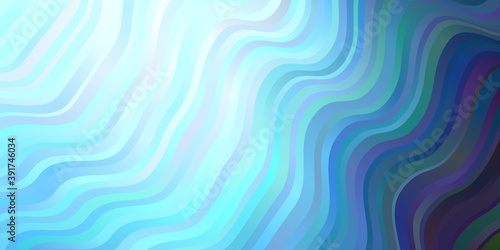 Light BLUE vector background with bent lines.
