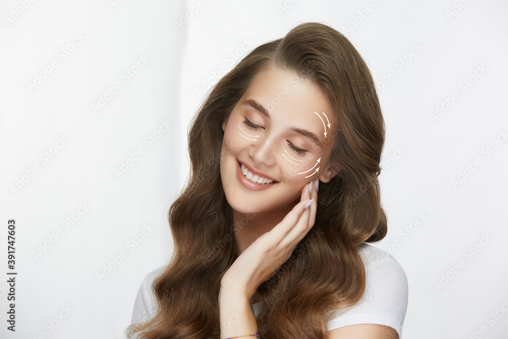 sensual brunette model with perfect smile and amazing healthy long hair smiling sensual brunette model with perfect smile and amazing healthy long hair smiling