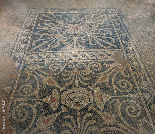 The House of the mosaics.The ancient city of Eretria, Euboea, Greece.