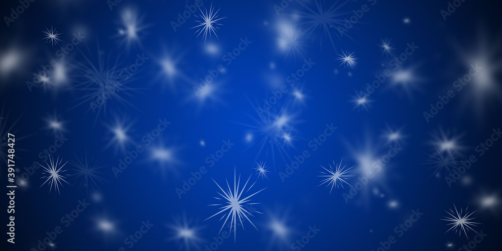 Abstract blue background with flying stars Abstract blue background with flying stars