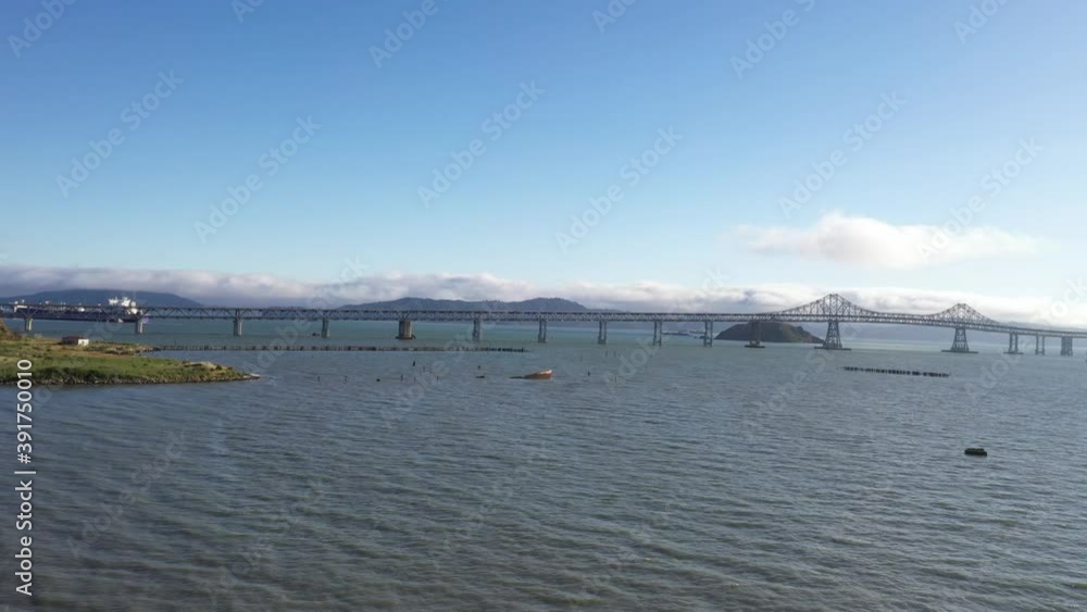 San Francisco – Oakland Bay Bridge Oakland California Drone View San Francisco – Oakland Bay Bridge Oakland California Drone View