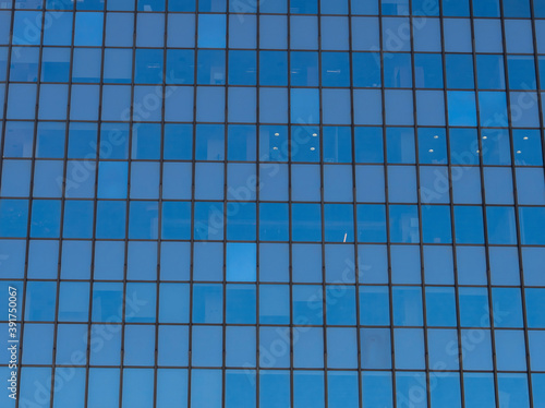 detail of the windows of an office building