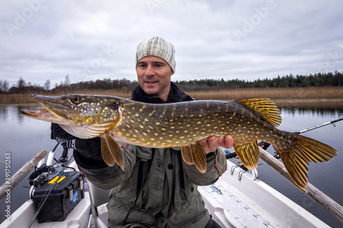 November pike fishing in Swedish lake