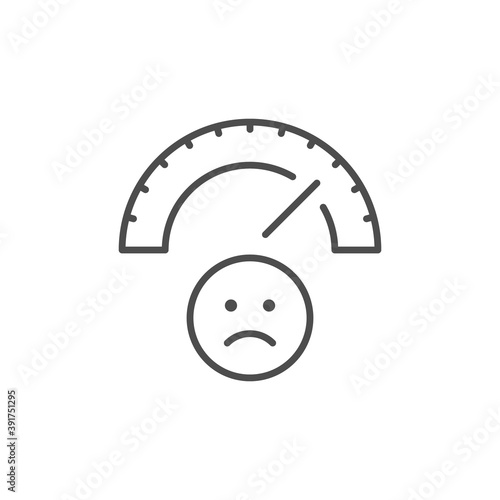 Negative emotion line outline icon