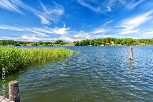 Vanern lake in summer scenery photo