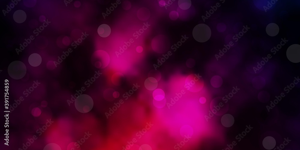 Dark Purple vector background with circles. Dark Purple vector background with circles.