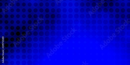 Dark BLUE vector background with spots.