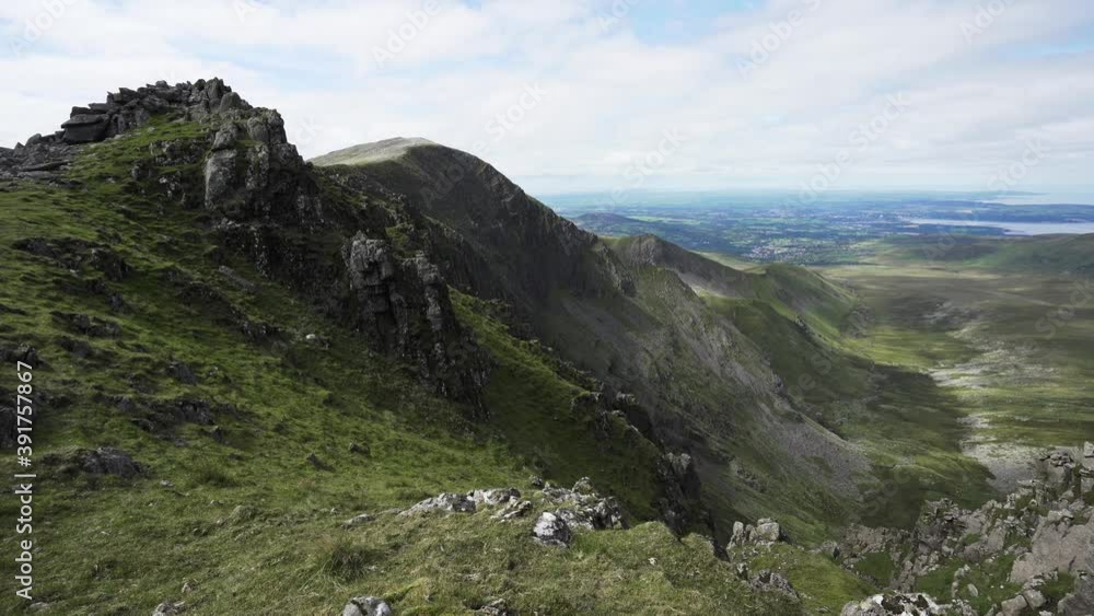 Elevated mountain and valley view of the Welsh Carneddau mountains in Snowdonia Elevated mountain and valley view of the Welsh Carneddau mountains in Snowdonia