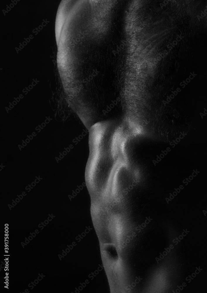 Studio session of a sporty man Studio session of a sporty man