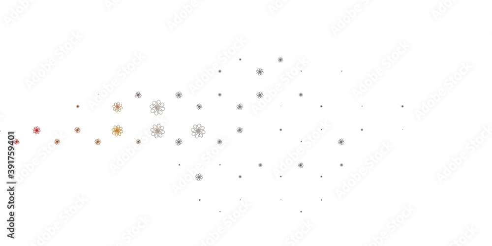 Fototapeta premium Light Yellow vector background with curved lines.