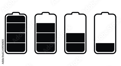 battery icon vector isolated on white background