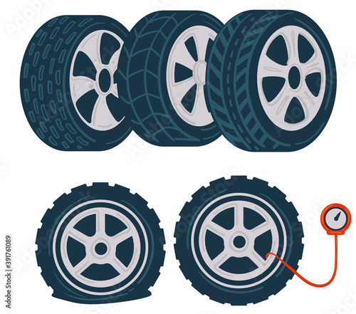 Car tyre pressure measuring and car maintenance