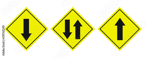 Free Download warning sign with arrow - GFXLoad