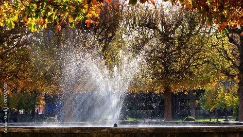 Fountain in the Jules Coutant park 
. Ivry sur Seine city