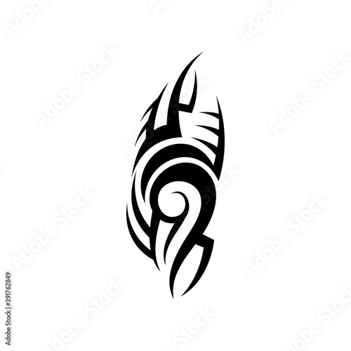 tribal pattern tattoo vector art design,tattoo tribal abstract sleeve, sketch art design isolated on white background,Simple logo.