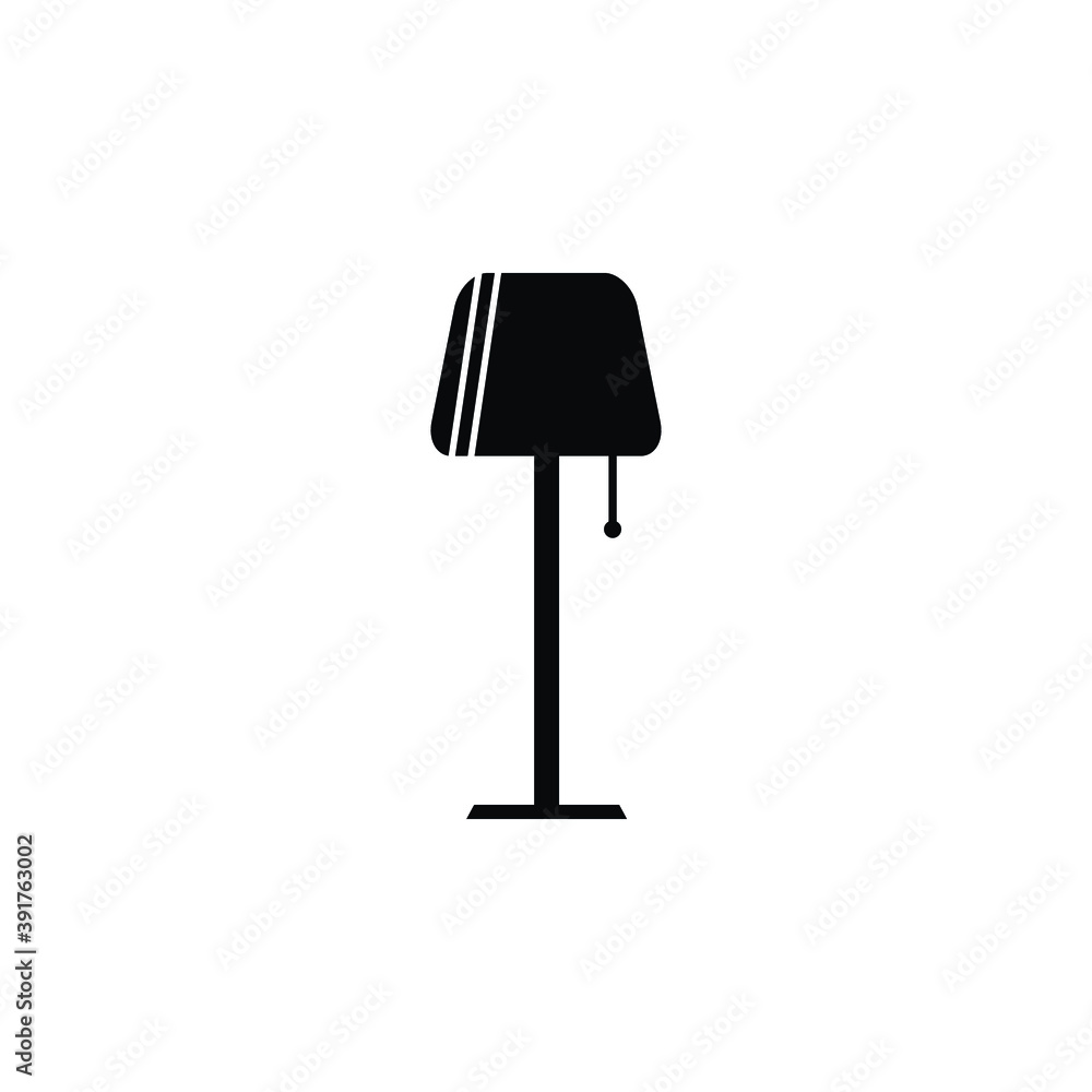 Floor lamp icon vector icon on white background. Floor lamp icon vector icon on white background.